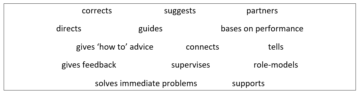 Coaching vs. mentoring